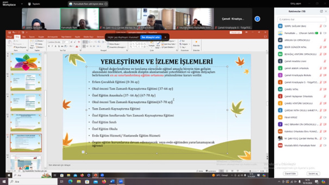 Özel Eğitim Hizmetleri Bölümü BilgilendirmeToplantıları yapıldı.